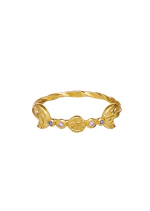 Lucilia ring Forgyldt Maanesten